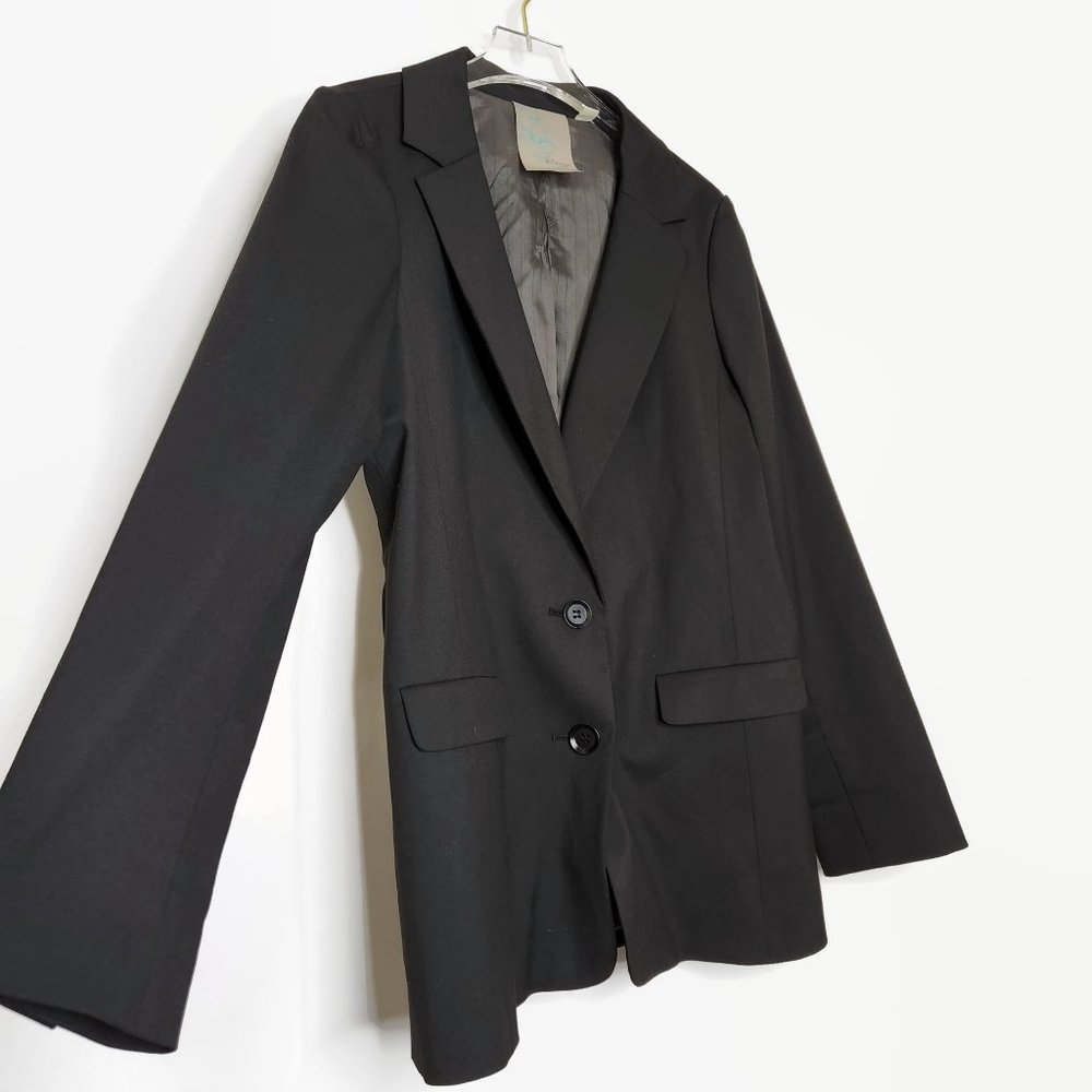 Hinge Blazer Jacket Small Black Two Button Long S… - image 2